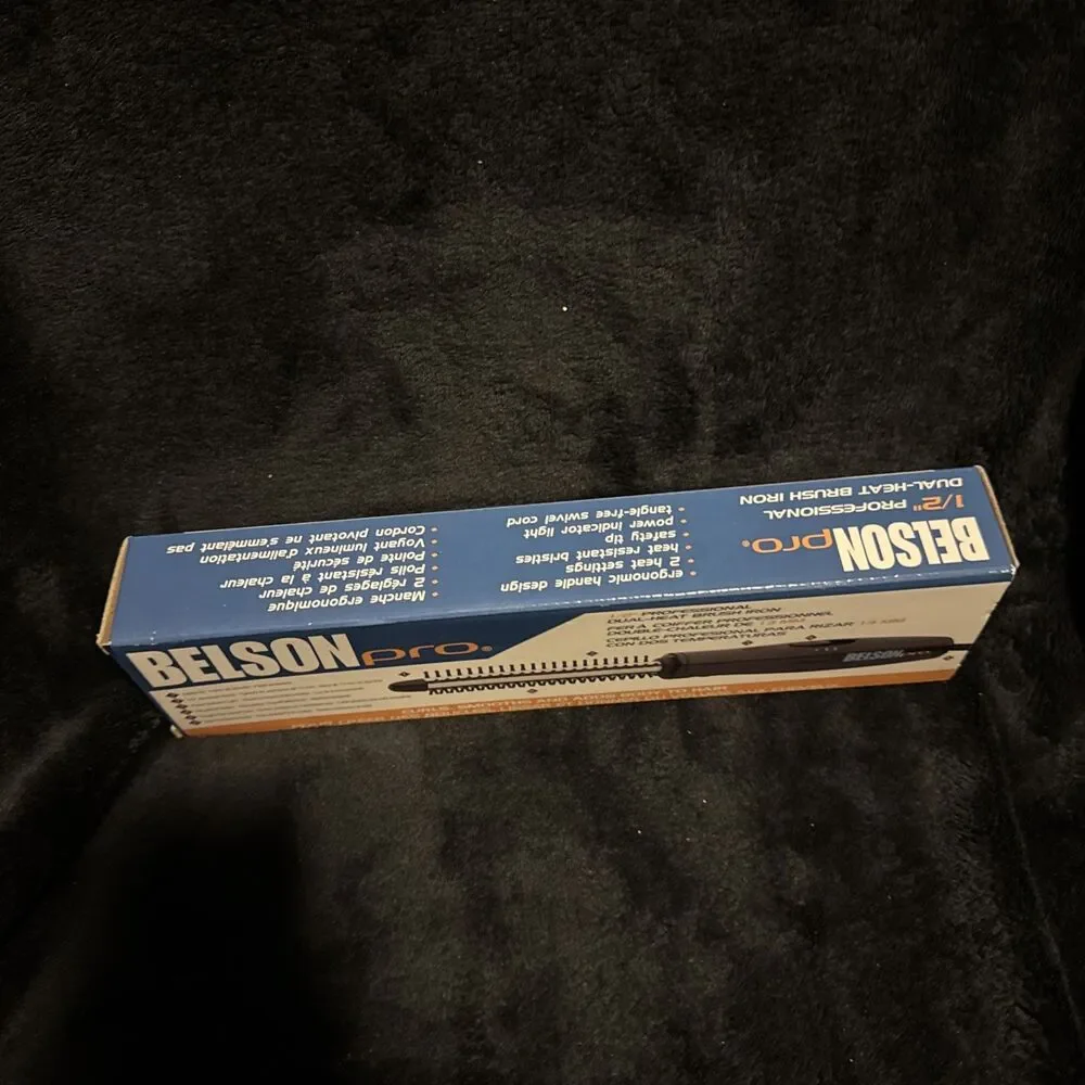 Belson Pro 1/2 Inch Professional Dual-Heat Curling Brush Iron Hair Styling Tool